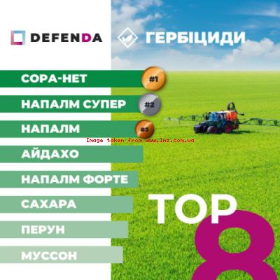 Топ-8 гербіцидів від DEFENDA